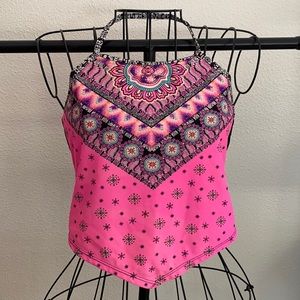 Wonder Nation Girls Multi Color Swimsuit Swimwear Top